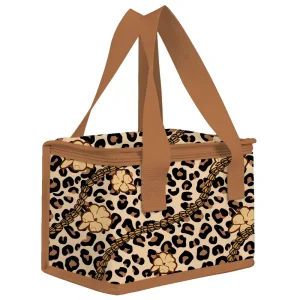 Eco Friendly Portable Mini Lunch Bags School Lunch Customized Accessory Color Design Aloha Leopard Print Puakenikeni