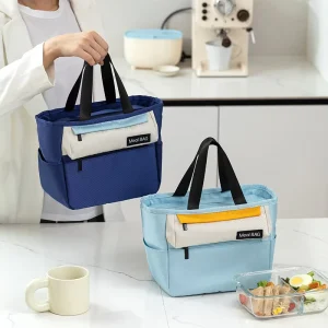 Eco-friendly Handheld Thermal Lunch Bag Portable Food Delivery Insulation Bento Bag for Students Workers