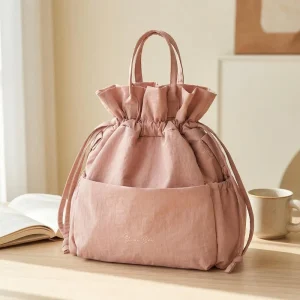 Eco friendly Shoulder carryable Outdoor Storage Nylon Lunch Bag Picnic Thickened Aluminum Foil Lining Antibacterial Leakproof