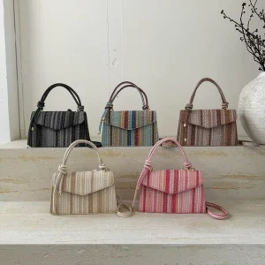 Elegant Bag Trendy Handbag New Small Square BagFashion Style Fashionable Shoulder Bag High Color Value Woven Crossbody Bag