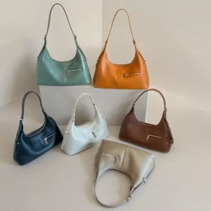 Elegant Fashion Genuine Leather Women’s Shoulder Bags Underarm Bags New Soft Cowhide Ladies Bags Luxury Handbags for Women