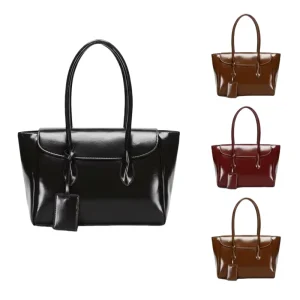 Elegant Leather Shoulder Bag Custom Logo Service Adjustable Strap Bag for Dating & Office Women’s Shoulder Bags