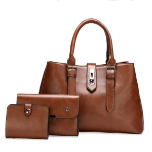 European American Fashion Women’s Large Capacity Shoulder Crossbody Bag Satchel PU Cross-Border Handbag