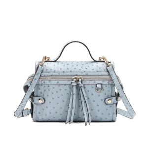 Explosive Ostrich PU Handbag New European American Fashion High Texture Shoulder Diagonal Bag with Single Zipper for Women