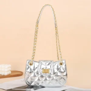 FSR489 Fashion Quilted Women Shoulder Bag Handbags New Simple Soft Leather Women Messenger Bag New Women Crossbody Bags