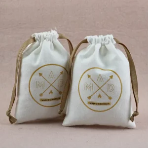 Factory Cotton Dust Drawstring Bag Custom Organic Muslin Bag Cotton Jewelry Packaging Gift Pouch For Jewelry China Promotion OEM
