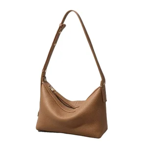 Factory Custom Elegant Women Handbags Simple Genuine Leather Hobo Crossbody Bag Fashion Design Ladies Shoulder Bags