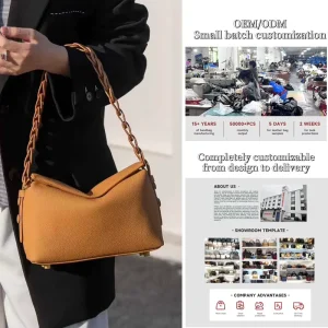 Factory Custom Genuine Leather Women’s Bag Fashion Design Woven Shoulder Bag Large Capacity Casual Crossbody Bag