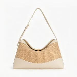 Factory Custom New Raffia Candy Woven Pattern Women Purse and Handbags Straw Woven Summer Shoulder Vintage Crossbody Bags