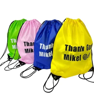 Factory Custom Promotional Gym Bulk String Bag Sports Safety Custom Reflective Drawstring Backpack