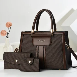 Factory Customized Casual Tote Women’s Wallet Handbag Saffiano Leather PU Chain Nylon Lining Low Price Designer Zipper Style