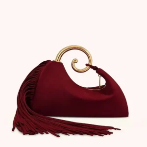 Factory DINGMEI Lady Fashion England Style Golden Suede Handbags ZIP Closure Vintage Tassels Daily Shoulder Bag