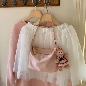 Factory Direct Hecda Fashion Lightweight Waterproof Nylon Oxford Cloth Crossbody Bag Women Summer Autumn Spring Underarm ZIP
