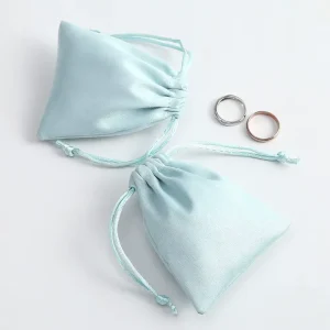 Factory Direct Sales Customizable Luxury Jewelry Packaging Bags for Rings Necklaces Velvet Storage Bags Drawstring Closure