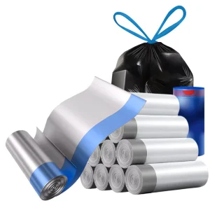 Factory Drawstring Plastic Garbage Bag Custom Size Trash Plastic Garbage Bag Disposable Trash Bag Garbage Bag
