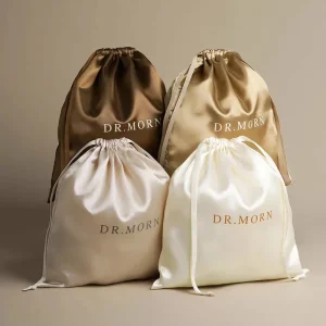Factory Fashionable Satin Pocket Bag Anti silk Drawstring Storage Dust Box Elegant Silk Gift Box