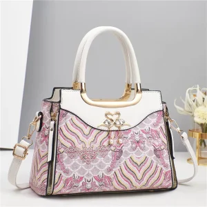 Factory In Stock High End Women’s Handbag Large Capacity Crossbody Shoulder Bag with Chain Decoration PU Material Model 21367