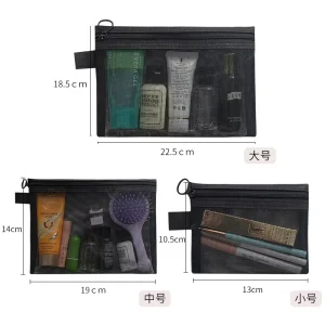 Factory Large Capacity Pouch Waterproof Zipper Closure File Bags For Cosmetics Skincare Storage