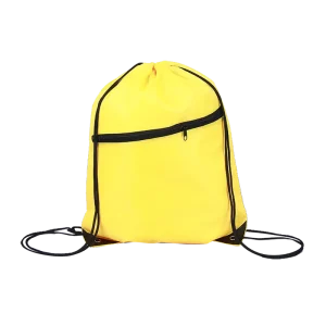 Factory Price Promotional Sports 210D Customized Reusable Nylon Velvet Backpack Drawstring Bag Bohemian Style Leather Wrapped