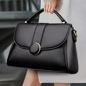 Factory Spot High Quality PU Leather Women’s Bags Large Capacity Polyester Fashion Handbag Messenger Single Zipper