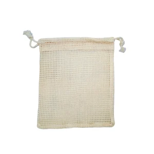 Factory Spot Natural Organic Cotton Mesh Tote Bag Printed Logo Handicraft Design Drawstring Closure Custom Size Fruit Vegetable