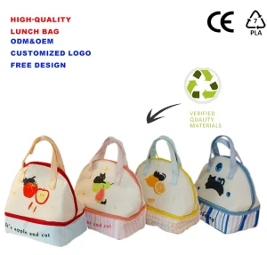 Factory direct Sale Double layer Thickened Aluminum Foil Insulated Folding Lunch Bags Large capacity Portable Outdoor Lunch