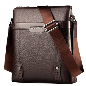 Fashion Business Casual Men Sling Bags Waterproof PU Leather Shoulder Crossbody Messenger Bag For Men