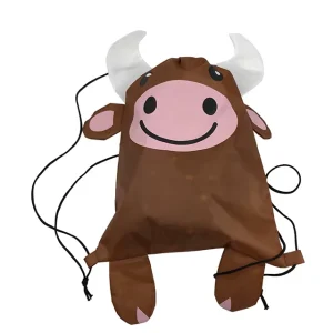 Fashion Cartoon Cow Shape Drawstring Bag