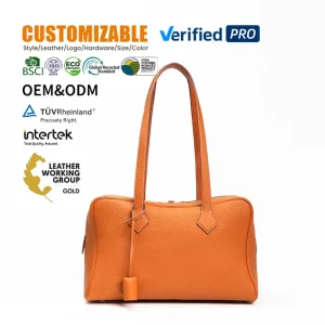Fashion Crossbody Shoulder Bag Women Luxury Designer Handmade Cotton Lining Zipper Closure Two Straps Water Resistant