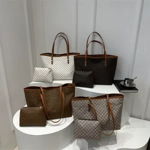 Fashion Elegant Womens Crossbody Bag Set Handbag Set 2 Pcs Trend Printing Lady Set Bag Women’s Shoulder Bag