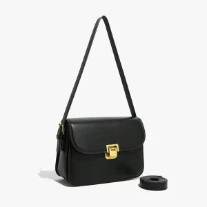 Fashion Lady PU Crossbody Small Square Waterproof Bag with 1-1.9L Capacity Single Shoulder Women’s Daily and Evening Use