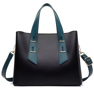 Fashion Lady Tote Bag Large capacity Crossbody Handbag Zip Single Strap Soft PU Water Resistant Anti Theft