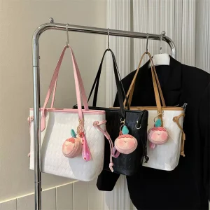 Fashion Large Capacity PU Leather Shoulder Bag Cute Handbag Tote Bag for Women