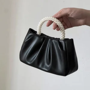 Fashion Large PU Leather Bag Handmade Woven Women’s Handbag Luxury Braided Big Woven Bag