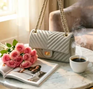 Fashion PU Leather Chain Shoulder Bag Women Quilted Flap Crossbody Handbag