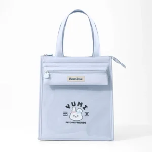 Fashion Polyester Portable Lunch Box Cooler Bag Insulated for Hiking Travel Picnic
