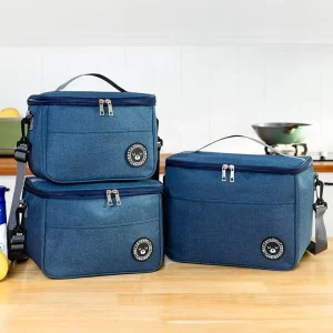 Fashion Portable Tote Cooler Handbag Waterproof Bento Pouch Travel Outdoor Insulated Lunch Box