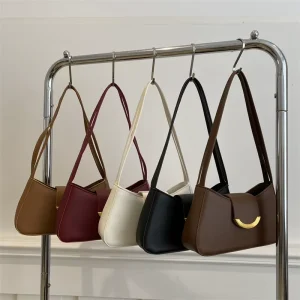 Fashion Pure Color Cross Body Bags Pu Leather High Quality Tote Shoulder Bag Forwomen