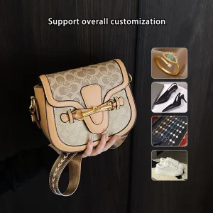 Fashion Retro Print Shoulder Bag Overall Customization PU Leather Customized Logo Business Trips Travel Crossbody Bag