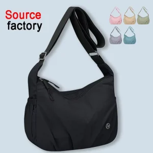 Fashion Simple Women Lightweight Pleated Design Zipper Closure Single Strap Large Capacity Daily Shopping Travel Modern Elegant