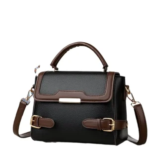 Fashion Soft PU Leather Top Handle Zipper Closure Spring Autumn Women’s Crossbody Satchel Shoulder Bag