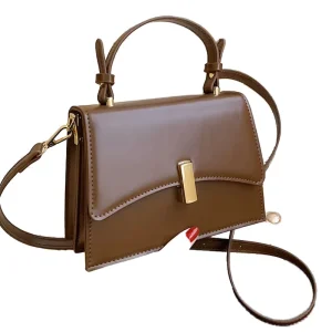Fashion Solid Color One Shoulder Bag Portable Casual Large Capacity Crossbody Handbag for Women