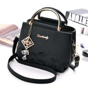 Fashion Trends Woman Embroidery Messenger Bags PU Leather Lady Handbags for Women’s Handbags