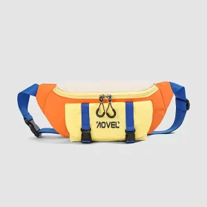 Fashion Versatile Women’s Crossbody Bag Lightweight Nylon Color-Block Ladies’ Waist Bag For Daily Commuting Travel Sporty Bag