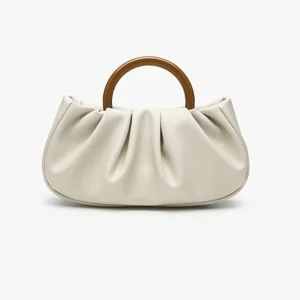 Fashion Women’s Handbag Crossbody Bag Stone Pattern Wrinkled Cloud Saddle Shape Zipper Closure Polyester Lining