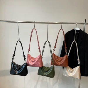 Fashion Zipper PU Leather Tote Bag New Trendy Crossbody Shoulder Bag for Lady