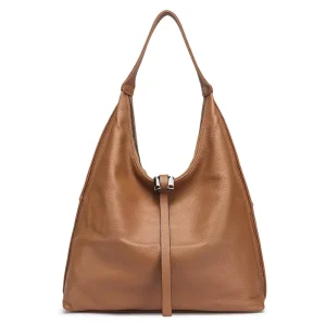 Fashionable Lady Genuine Leather Single Button Casual Tote Bag Large Capacity Waterproof Portable Work Underarm