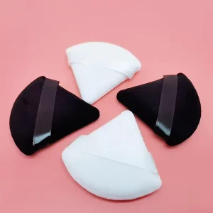 Fashionable Multi Color Triangle Pattern Cotton Makeup Powder Puff Super Soft Beauty Cosmetic Tool for Girls