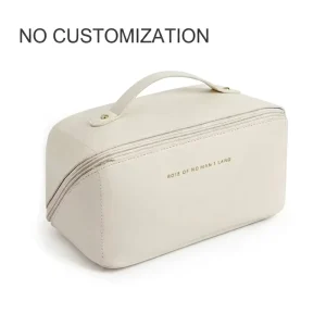 Fashionable Simple Cosmetic Bag with Large Capacity Multi-functional Storage Water Resistant Durable Zipper Closure Portable
