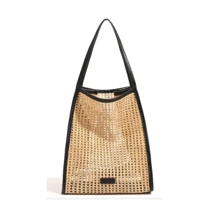 Fashionable Strong Durable School Travel Casual Straw Woven Shoulder Bags